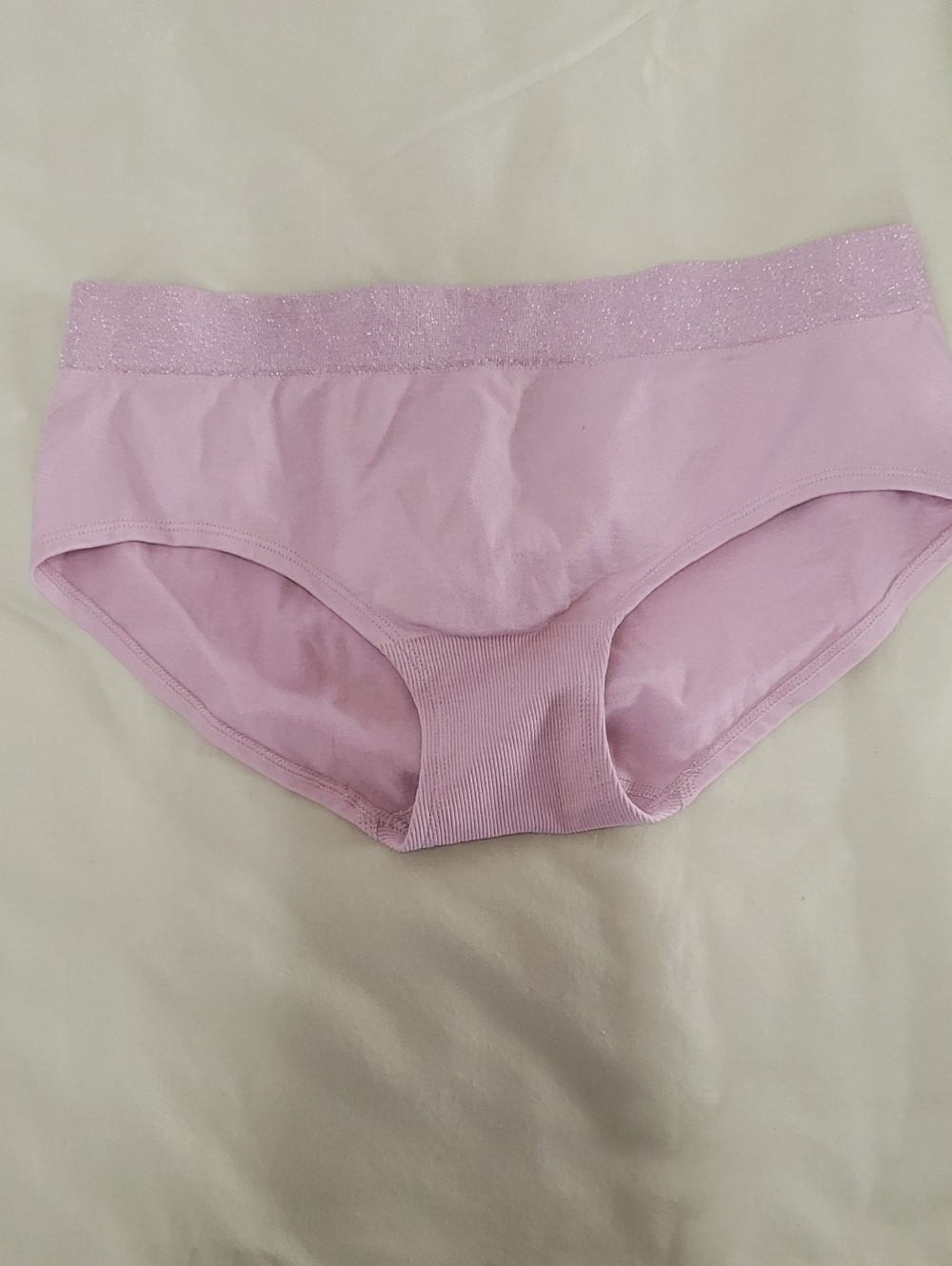 Victoria Secret Lilac Sparkle Waist Hipster Briefs.  Large